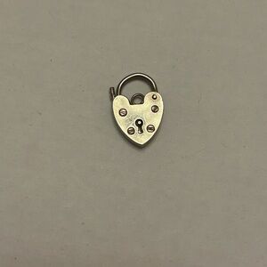 Vintage 1951 Silver Heart Padlock Charm